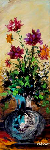 Quadro di Aldo Guglielmo Azzini Vaso di fiori - Pittori contemporanei galleria Firenze Art